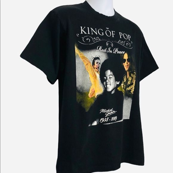 Vintage MICHAEL JACKSON in Memory 1958-2009 Shirt Large King of Pop. - Picture 3 of 8